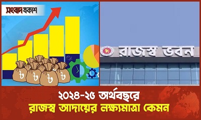 ২০২৪-২৫ অর্থবছরে রাজস্ব আদায়ের লক্ষ্যমাত্রা কেমন