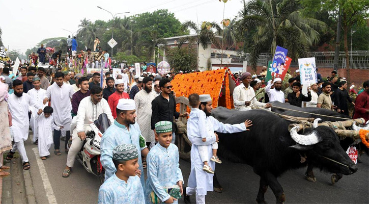 ঈদের দিন রাজধানীতে সুলতানি আমলের আদলে আনন্দ মিছিল