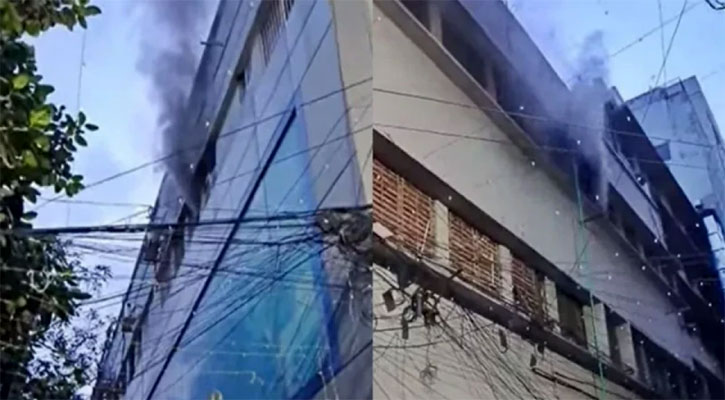 মতিঝিল আবাসিক ভবনে আগুন