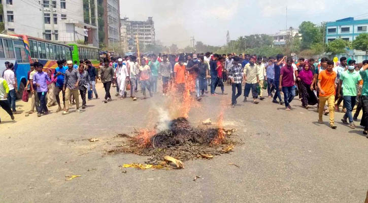 পোশাকশ্রমিকদের সঙ্গে আইনশৃঙ্খলা বাহিনীর সংঘর্ষ, আহত অর্ধশত