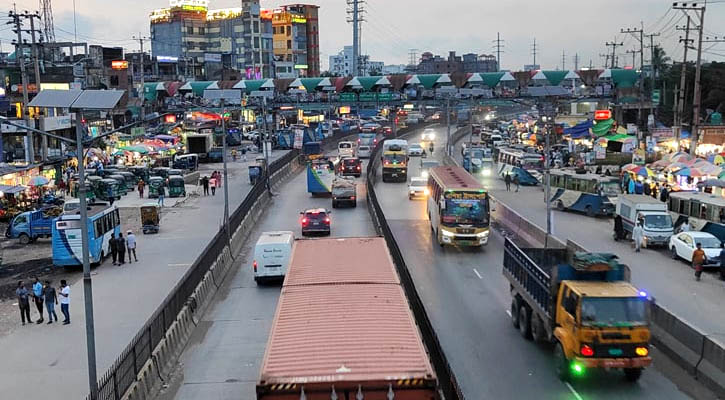 যানবাহনের চাপ থাকলেও নেই যানজট