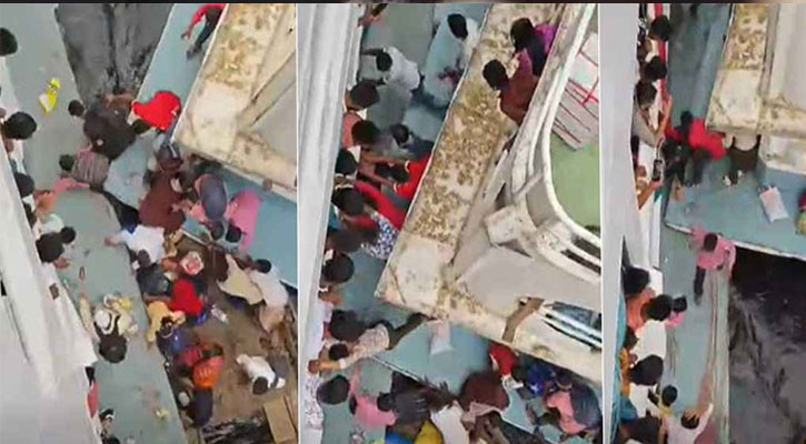 সদরঘাটে দুই লঞ্চের চাপায় ট্রলার, এক জন নিহত