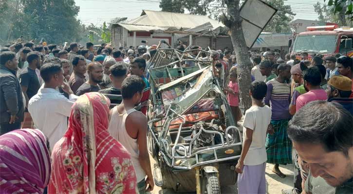 কাভার্ড ভ্যান-অটোরিকশার সংঘর্ষে মাস্টার্স পরীক্ষার্থী নিহত