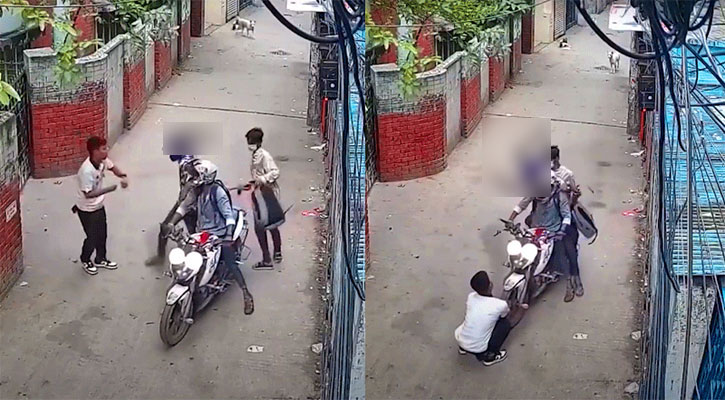 এবার মগবাজারে প্রকাশ্যে চাপাতি হাতে ছিনতাই, ভিডিও ভাইরাল