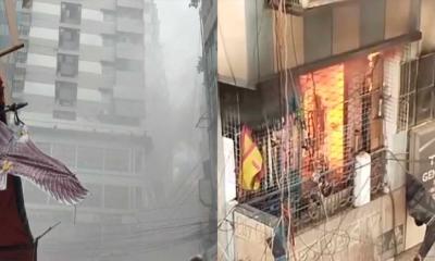রাজধানীর চকবাজারে খাজা মার্কেটে আগুন, নিয়ন্ত্রণে ৬ ইউনিট