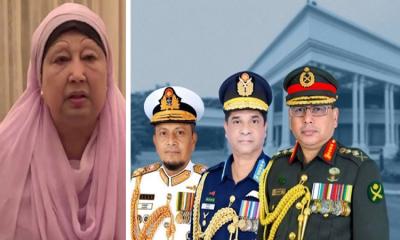 খালেদা জিয়াকে দেখতে হাসপাতালে ৩ বাহিনীর প্রধান