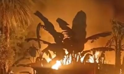 ফরিদপুরে বজ্রপাতে তুলার গোডাউনে আগুন