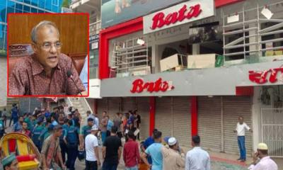 বাটার শোরুমে ভাঙচুর-লুটপাট, সাংবাদিকদের মুখোমুখি স্বরাষ্ট্র উপদেষ্টা