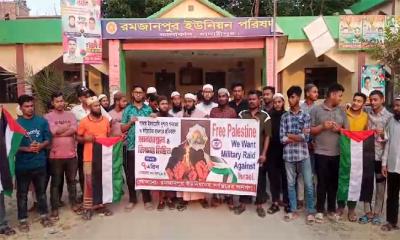 গাজায় গণহত্যার প্রতিবাদে কালকিনিতে বিক্ষোভ