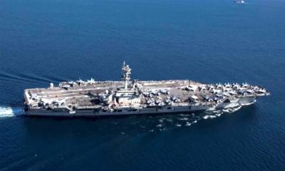 মার্কিন রণতরী আব্রাহাম লিংকনে ইরানের ক্ষেপণাস্ত্র হামলা