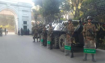 ট্রাইব্যুনাল ও সুপ্রিম কোর্ট এলাকায় সেনা মোতায়েন