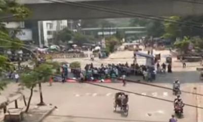 আহত জুলাই যোদ্ধাদের শাহবাগ অবরোধ