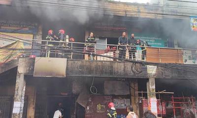 বিজয় সরণির কলমিলতা বাজারে আগুন
