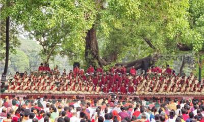 রমনায় চলছে ছায়ানটের বর্ষবরণ অনুষ্ঠান