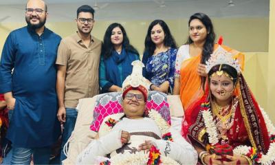 বাইক দুর্ঘটনায় শয্যাশায়ী আনন্দের হাসপাতালেই হলো বিয়ে