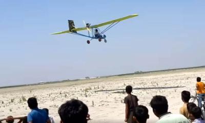 প্রথমবারের মতো নিজের তৈরি বিমান উড়িয়ে তাক লাগালেন জুলহাস