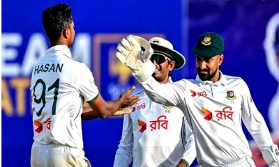 হাসান-লিটনের জাদুতে লিডের আশায় বাংলাদেশ