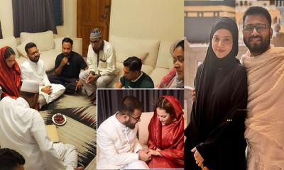 ৩৮ দিনের প্রেম, বিয়ে করেই ওমরায় গেলেন গায়ক নিরব