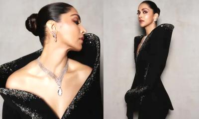 দুবাইয়ে দীপিকার ভাস্কর্যধর্মী কালো পোশাক