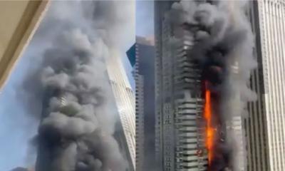 ৬৭ তলা ভবনে ভয়াবহ আগুন