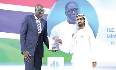 বিশ্বসেরা মন্ত্রীর স্বীকৃতি পেলেন গাম্বিয়ার আবদোলি জোবে