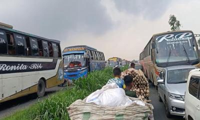 ঢাকা-যমুনা সেতু মহাসড়কে তীব্র যানজট