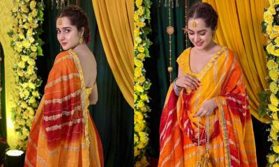 হলুদের সাজে কেয়া পায়েল