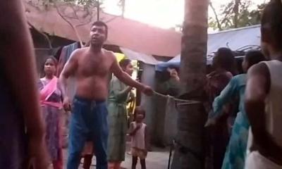 প্রবাসীর স্ত্রীকে গাছে বেঁধে নির্যাতন, ভিডিও ভাইরাল