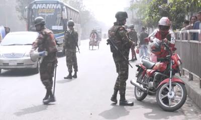 নিরাপত্তার চাঁদরে ঢাকা রাজধানী