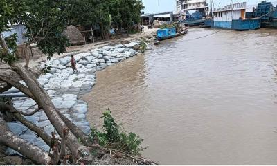 ভাঙন ঝুঁকিতে দৌলতদিয়া ফেরিঘাটসহ আশপাশের তিন গ্রাম