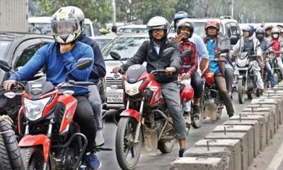 মোটরসাইকেলের সামনেও বসাতে হবে নম্বরপ্লেট