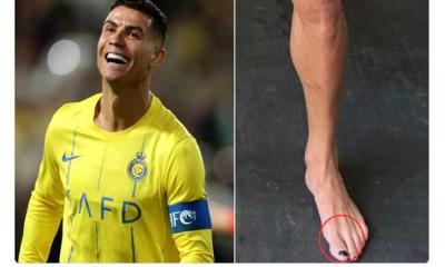 রোনালদোর পায়ে নেইলপলিশ কেন?