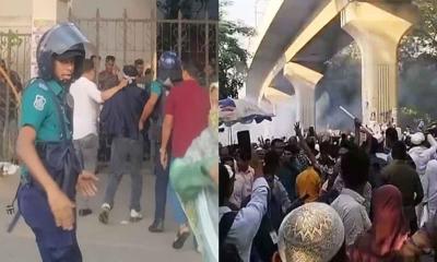 শাহবাগে পুলিশের লাঠিচার্জে প্রাথমিক বিদ্যালয়ের ১২০ শিক্ষক আহত