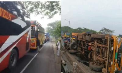 ঢাকা-চট্টগ্রাম মহাসড়কে দীর্ঘ যানজট
