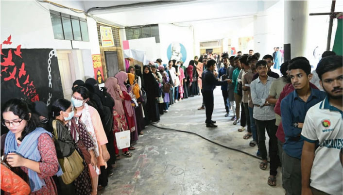 চাকসুর ভোট গ্রহণ শুরু