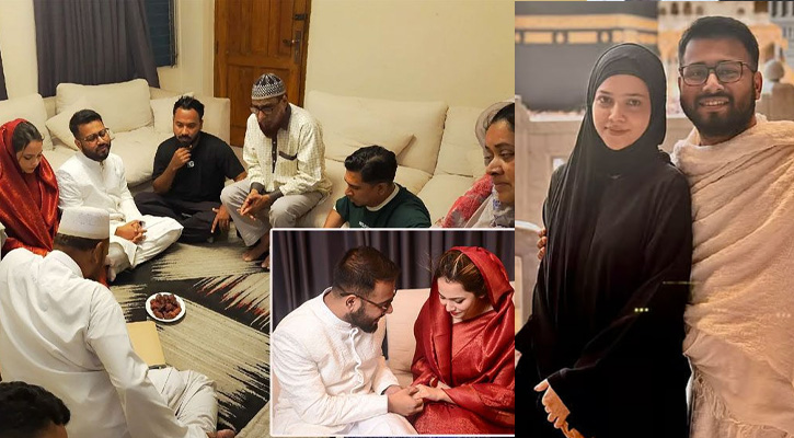 ৩৮ দিনের প্রেম, বিয়ে করেই ওমরায় গেলেন গায়ক নিরব