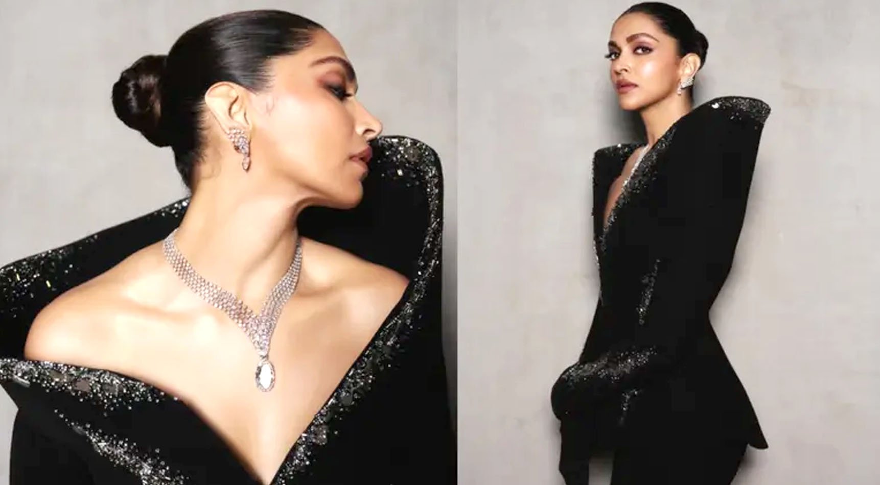 দুবাইয়ে দীপিকার ভাস্কর্যধর্মী কালো পোশাক