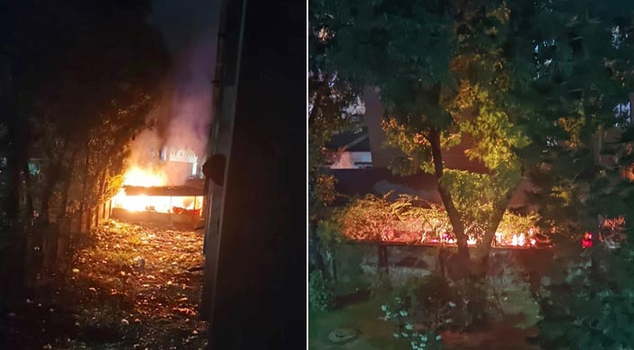 ঢাকা বিশ্ববিদ্যালয়ের বিজয় একাত্তর হলে আগুন