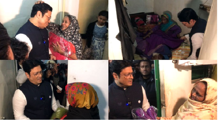 রাতের আঁধারে কম্বল হাতে দুয়ারে দুয়ারে ফেরদৌস