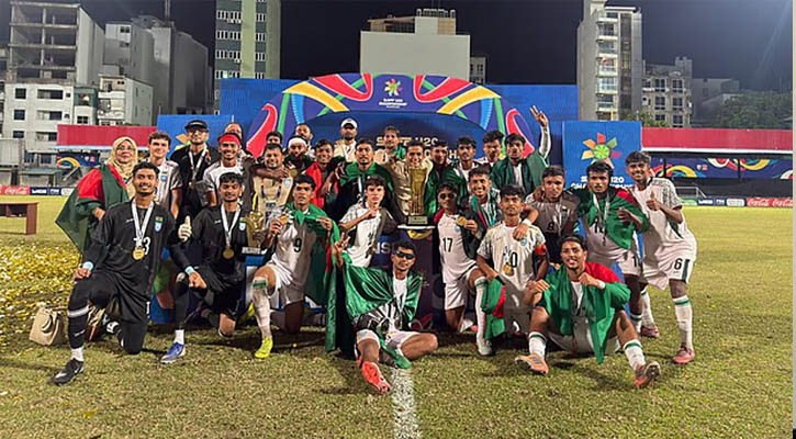 সাফজয়ী বাংলাদেশ অনূর্ধ্ব-২০ দলকে অভিনন্দন জানিয়েছেন প্রধানমন্ত্রী