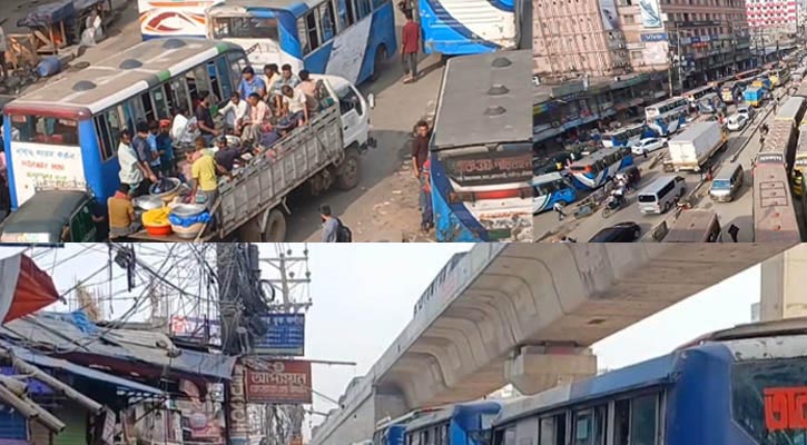 ঈদযাত্রায় গাজীপুর মহাসড়কে চাপ