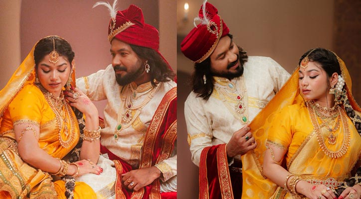 পলাশ-ইভানার রাজকীয় লুকের রহস্য জানা গেল 