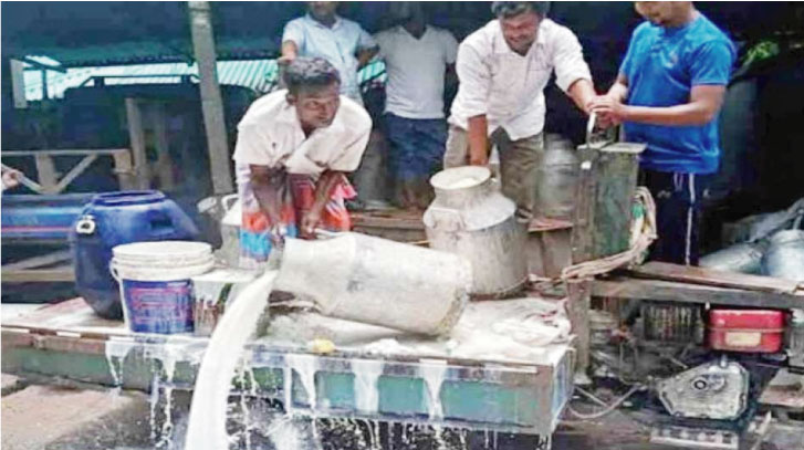 ডিটারজেন্ট, তেল ও সোডা দিয়ে ভেজাল দুধ তৈরি করে মিল্ক ভিটায় সরবরাহ 