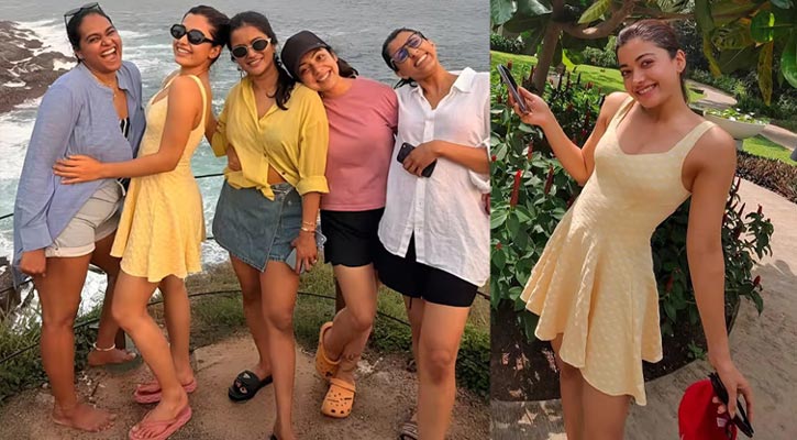 বিয়ের আগে ব্যাচেলরেট ট্রিপ? বান্ধবীদের সঙ্গে শ্রীলঙ্কায় রাশমিকা