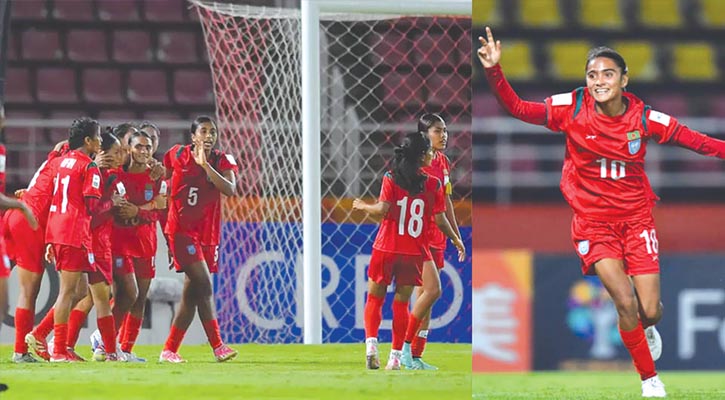 সাগরিকার জোড়া গোলের লিডের পরও হারল বাংলাদেশ