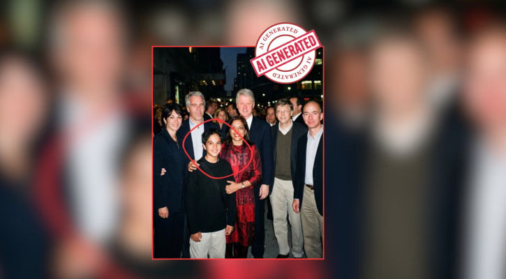 এপস্টেইনের সঙ্গে জোহরান মামদানির শৈশবের ছবিটি এআই দিয়ে তৈরি