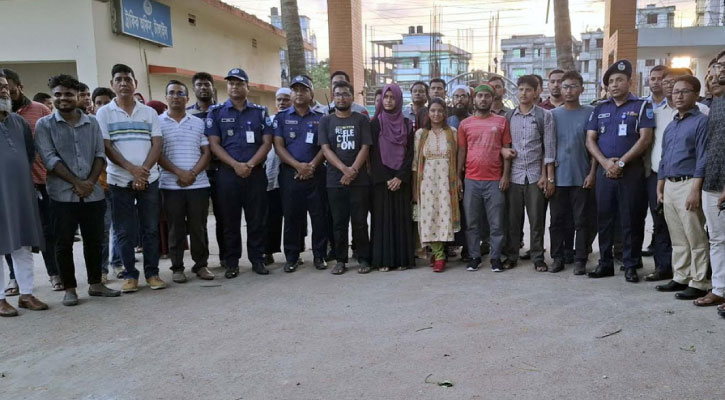 সমন্বয়কদের নিয়ে টাঙ্গাইল সদর থানার তালা খুলল পু‌লিশ