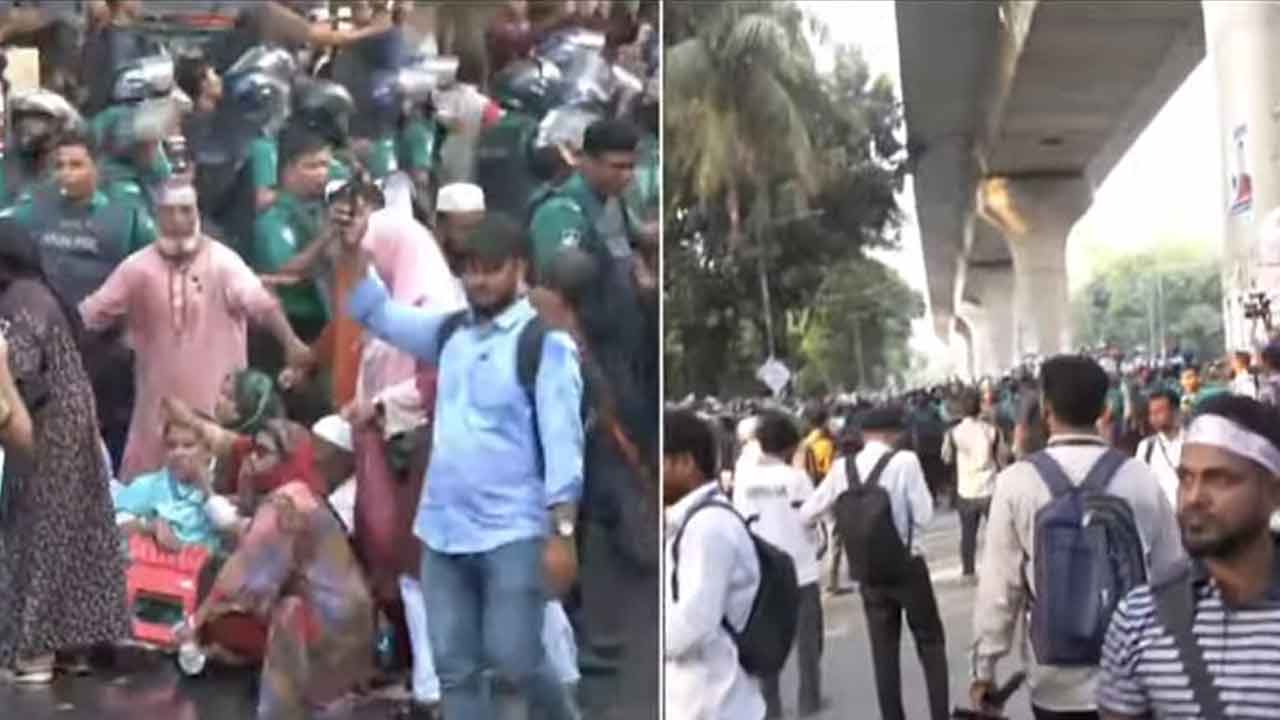 প্রাথমিক শিক্ষকদের পদযাত্রায় জলকামান-সাউন্ড গ্রেনেড নিক্ষেপ, আহত অনেকে