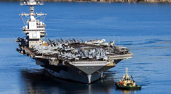 ফেরত গেল বৃহত্তম মার্কিন রণতরি জেরাল্ড আর ফোর্ড