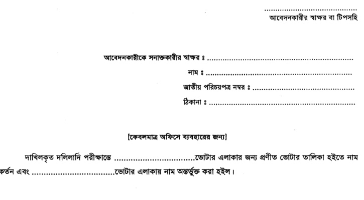 ভোটার এলাকা পরিবর্তন করবেন যেভাবে, সময় আর দুইদিন